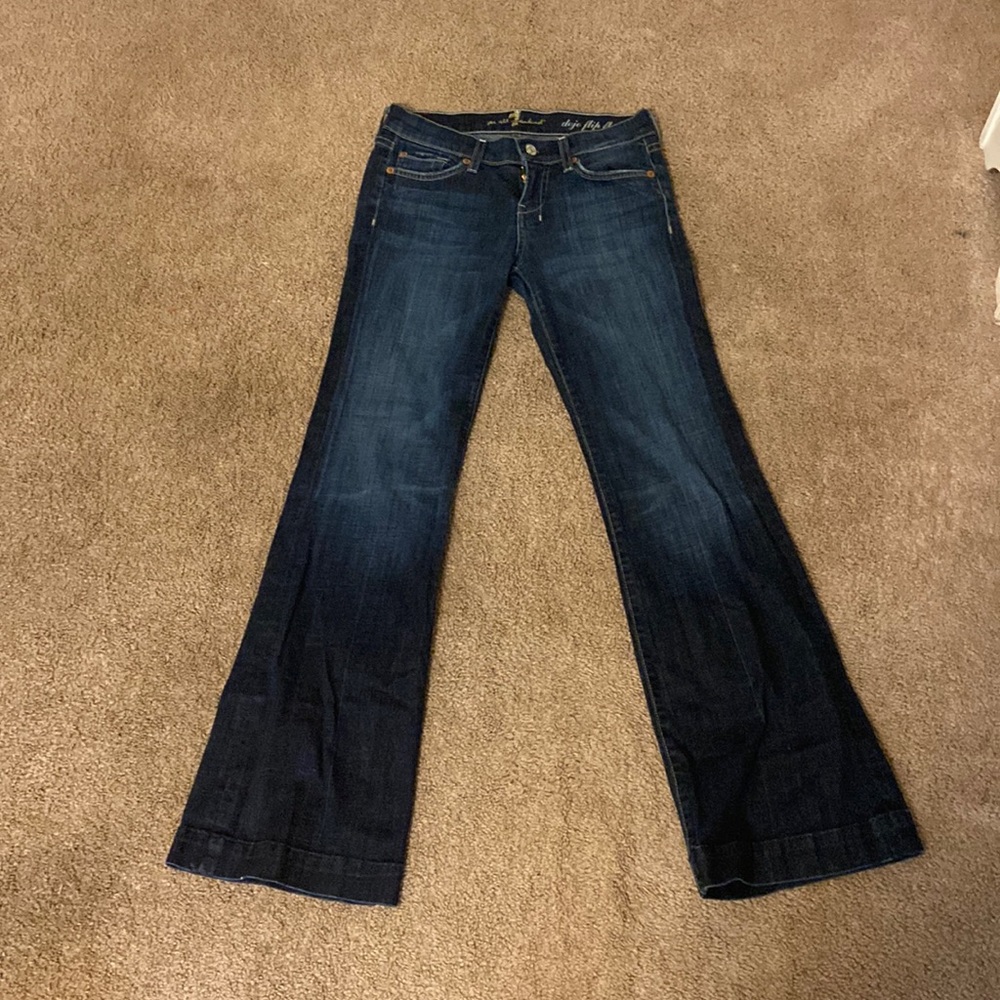 Dark bell bottom jeans